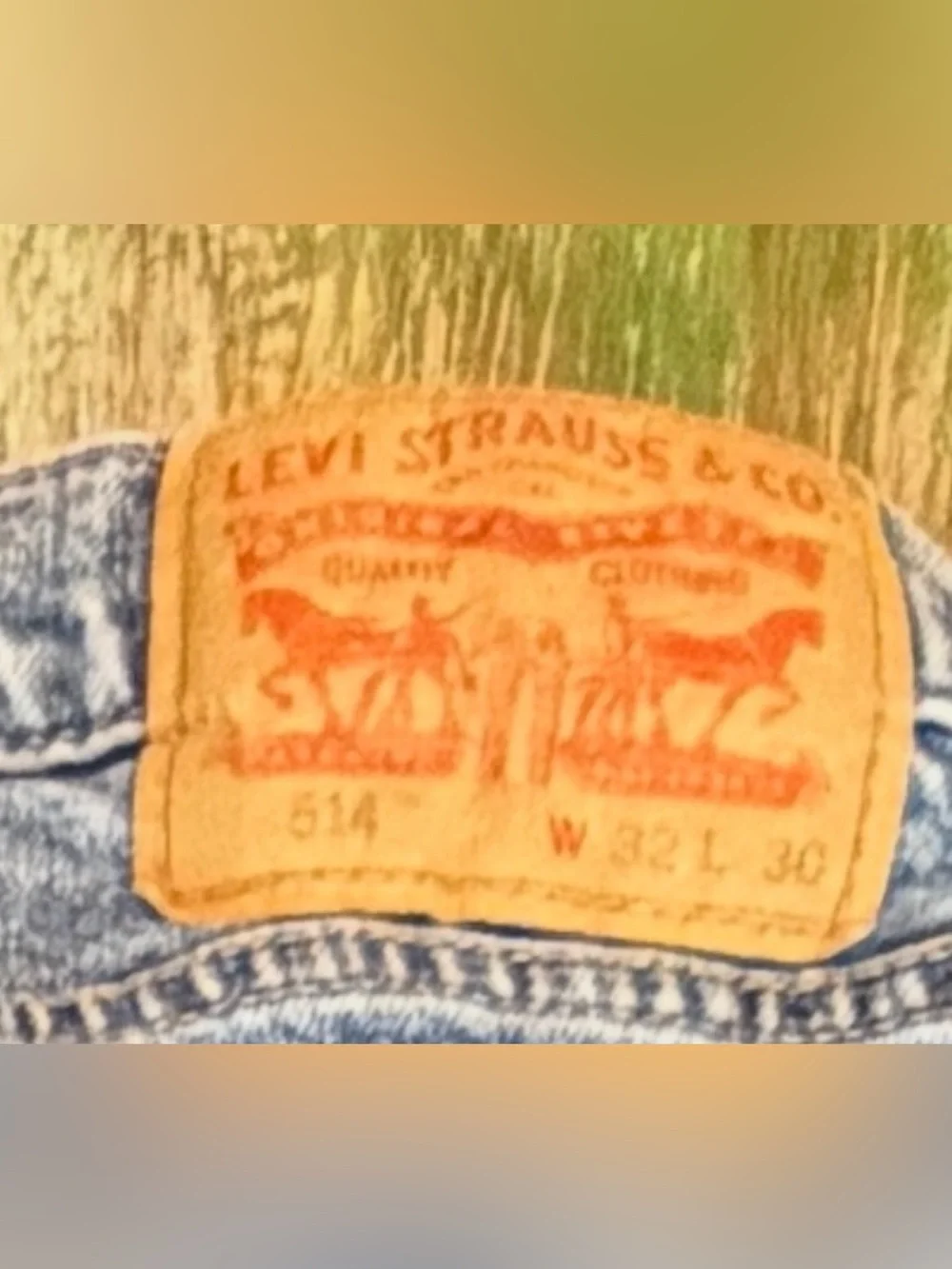 Levi Strauss & Co Blue 514 Straight Denim Jeans Medium Wash Men's 32WX30L Pull O